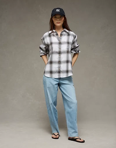 AE Oversized Flannel Shirt