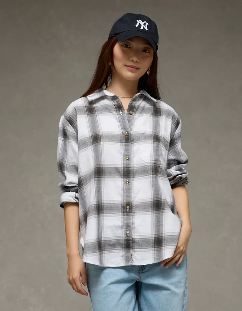 AE Oversized Flannel Shirt