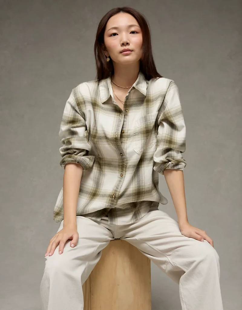 AE Oversized Flannel Shirt