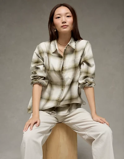 AE Oversized Flannel Shirt