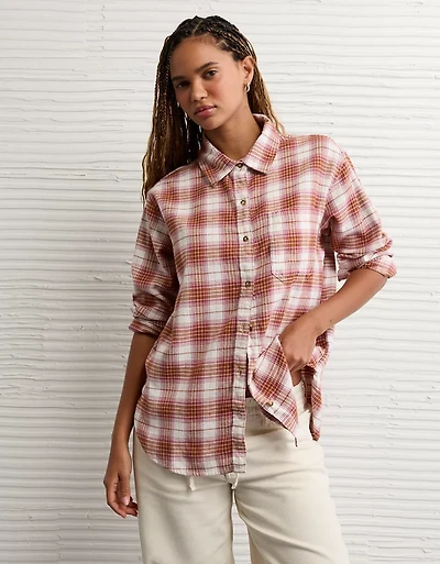AE Oversized Flannel Shirt