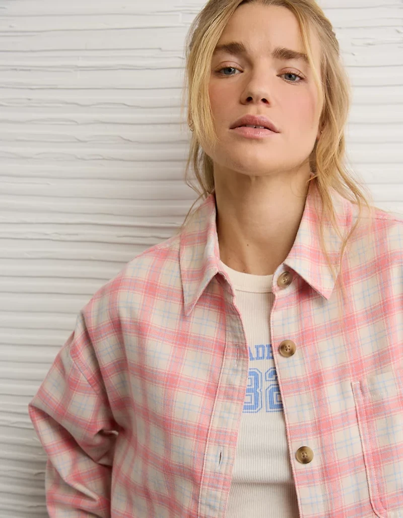 AE Plaid Button-Down Shirt