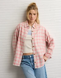 AE Plaid Button-Down Shirt