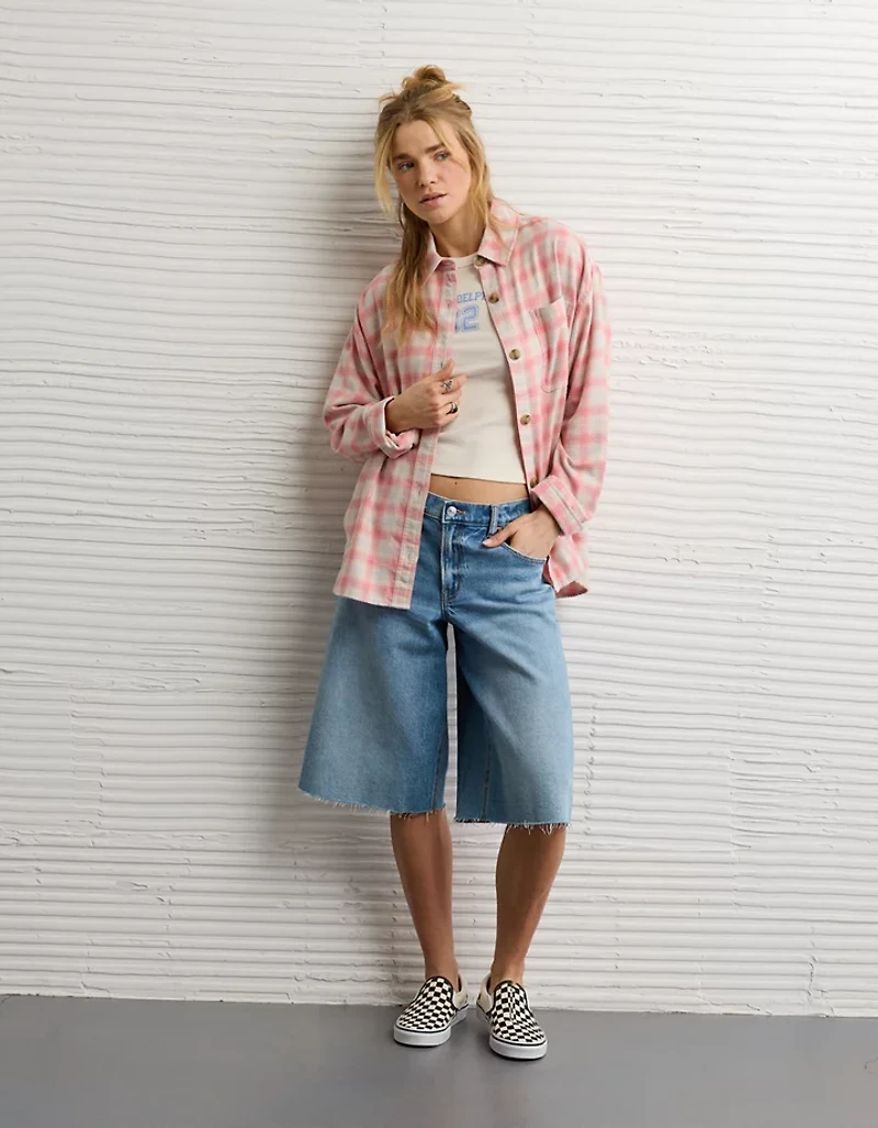 AE Plaid Button-Down Shirt