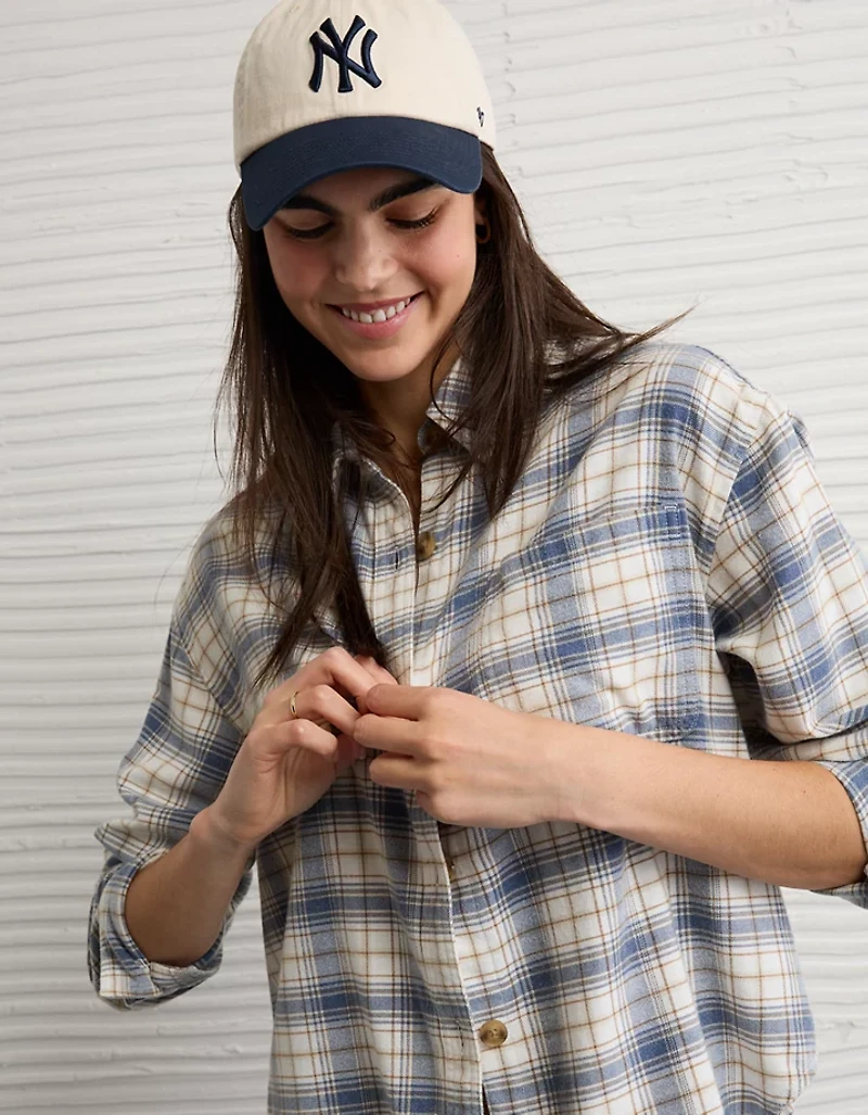 AE Plaid Button-Down Shirt