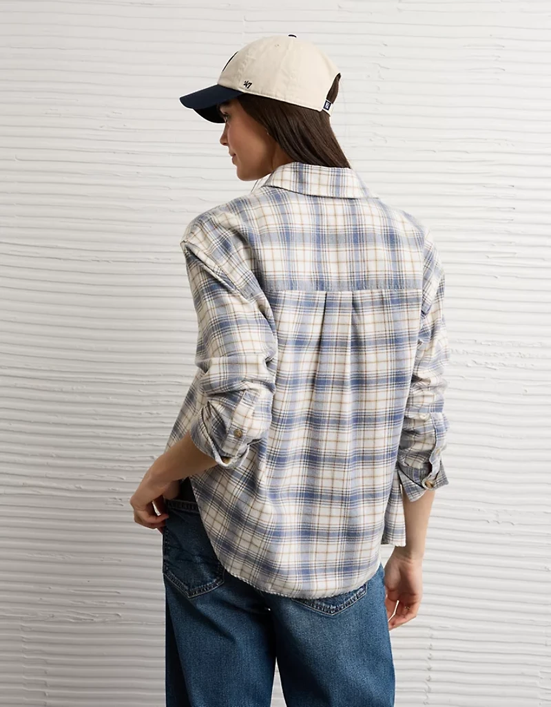 AE Plaid Button-Down Shirt