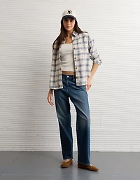 AE Plaid Button-Down Shirt