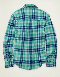 AE Throwback Flannel Button-Up Shirt