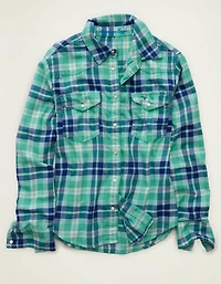 AE Throwback Flannel Button-Up Shirt