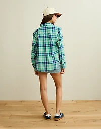 AE Throwback Flannel Button-Up Shirt