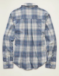 AE Throwback Flannel Button-Up Shirt
