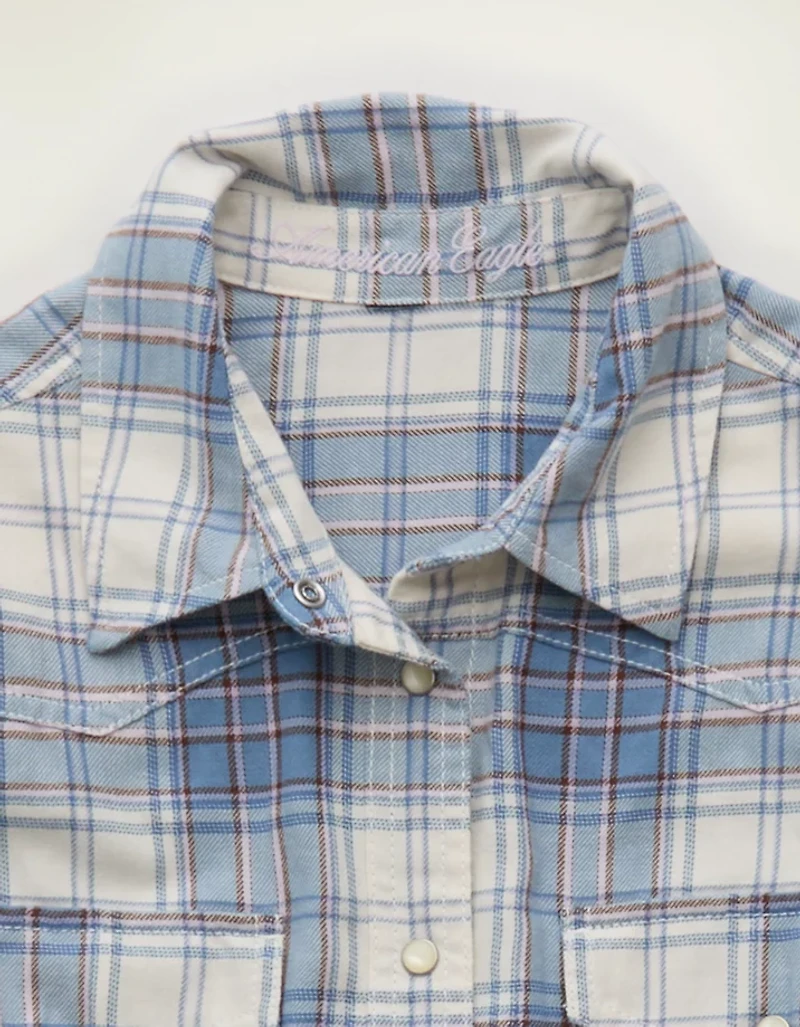 AE Throwback Flannel Button-Up Shirt