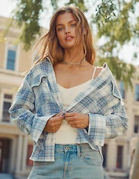 AE Throwback Flannel Button-Up Shirt