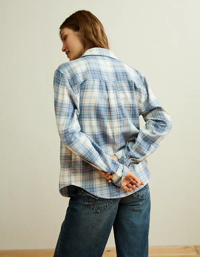 AE Throwback Flannel Button-Up Shirt