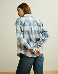 AE Throwback Flannel Button-Up Shirt