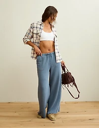 Haut boutonné en flanelle rétro AE