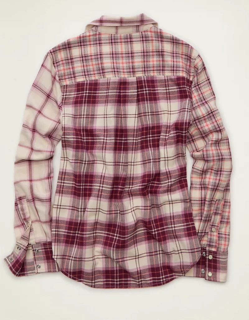 AE Throwback Flannel Button-Up Shirt
