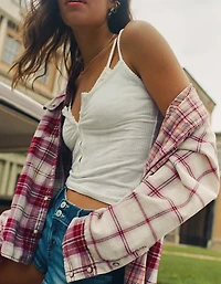 AE Throwback Flannel Button-Up Shirt