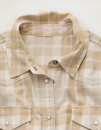 AE Throwback Flannel Button-Up Shirt