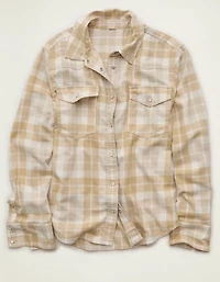 AE Throwback Flannel Button-Up Shirt