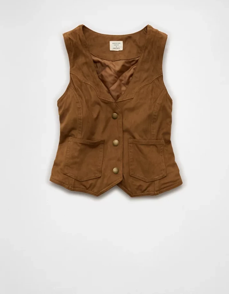 AE x Stagecoach Faux Suede Vest