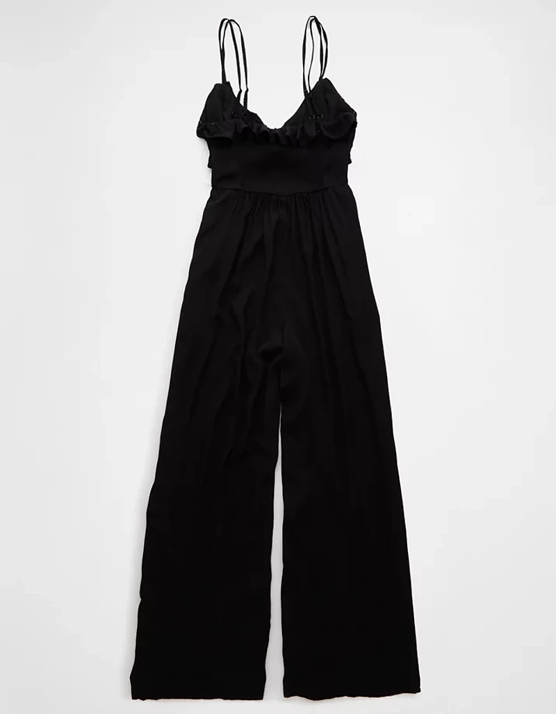 AE Ruffle Wide-Leg Jumpsuit