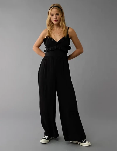 AE Ruffle Wide-Leg Jumpsuit