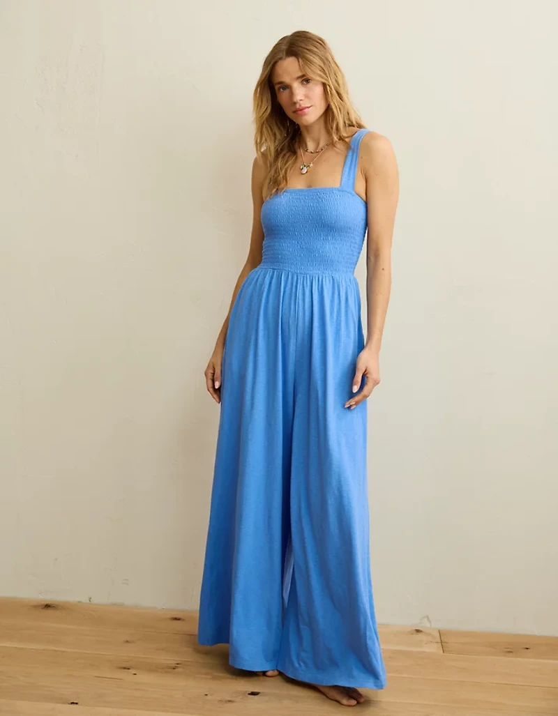 Combinaison-pantalon en tricot à smocks Vive le soleil AE