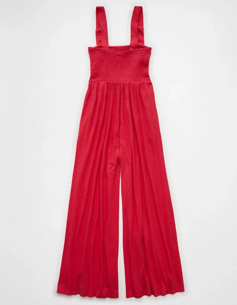 AE Sunchaser Knit Smocked Jumpsuit