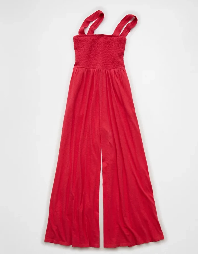 AE Sunchaser Knit Smocked Jumpsuit
