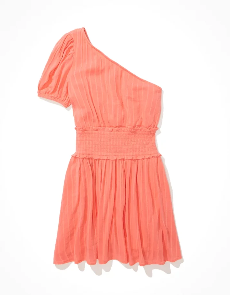 AE One-Shoulder Smocked Mini Dress