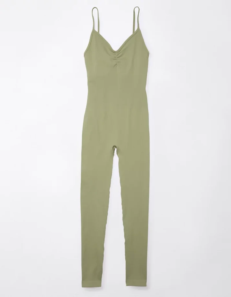 Combinaison-pantalon en tricot côtelé sans couture AE