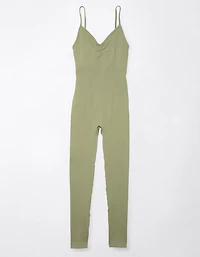 Combinaison-pantalon en tricot côtelé sans couture AE