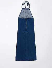 Robe tube mi-longue bain-de-soleil en denim AE