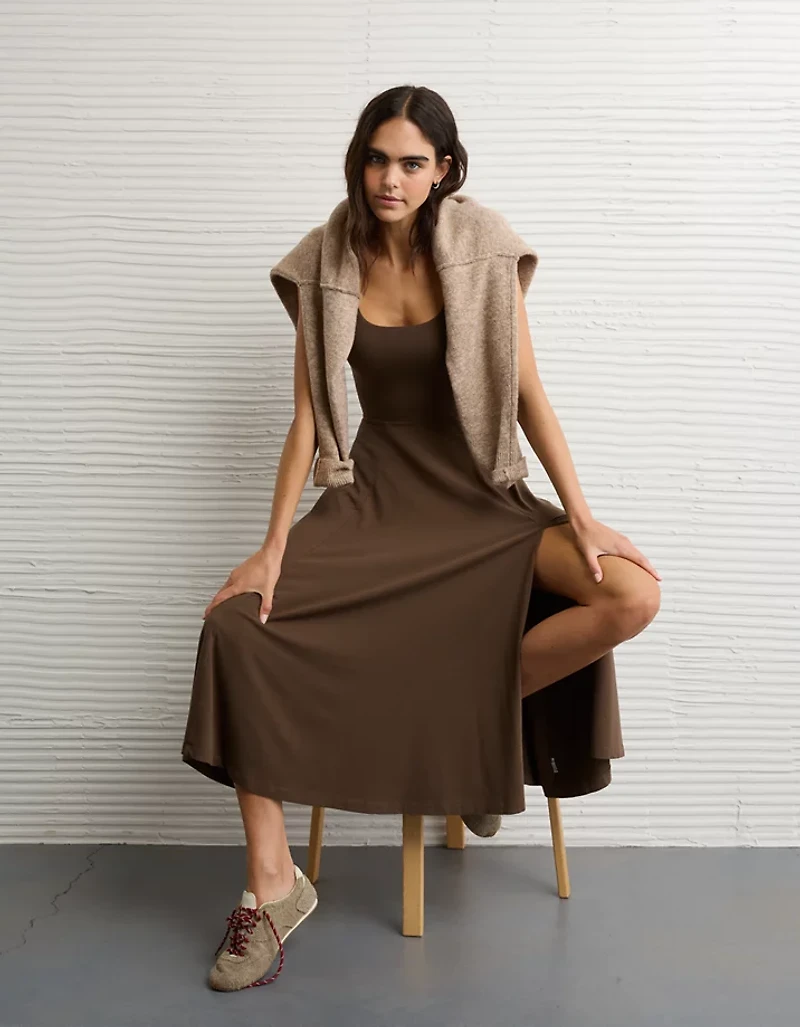 AE Scoop Neck Midi Dress