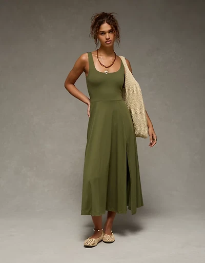 AE Scoop Neck Midi Dress