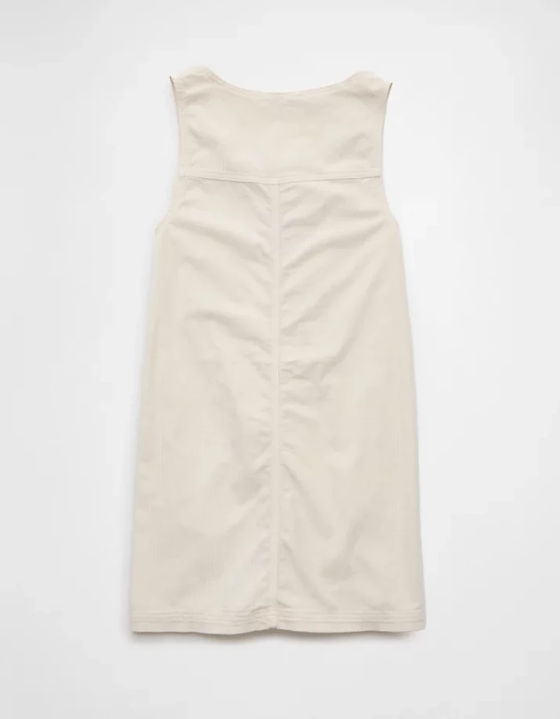 Minirobe tablier en velours côtelé AE