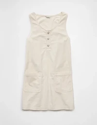 Minirobe tablier en velours côtelé AE