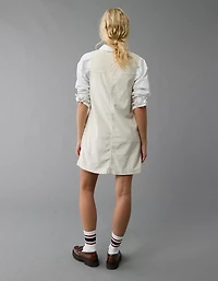 Minirobe tablier en velours côtelé AE