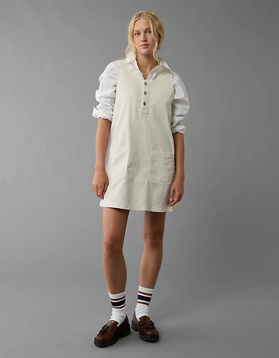 Robe tablier en velours côtelé AE