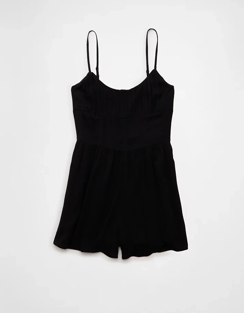 Barboteuse au corsage de style corset ruché AE