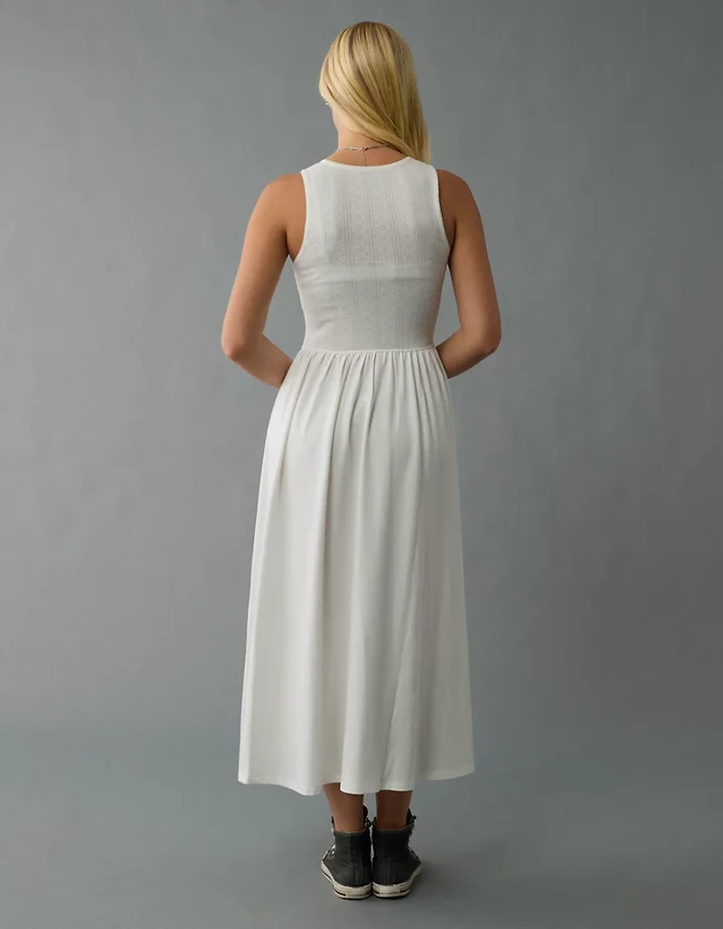 AE Pointelle Knit Midi Dress