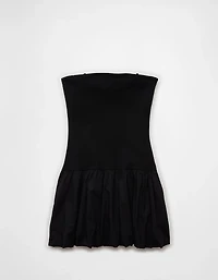 AE Strapless Drop Waist Bubble Mini Dress