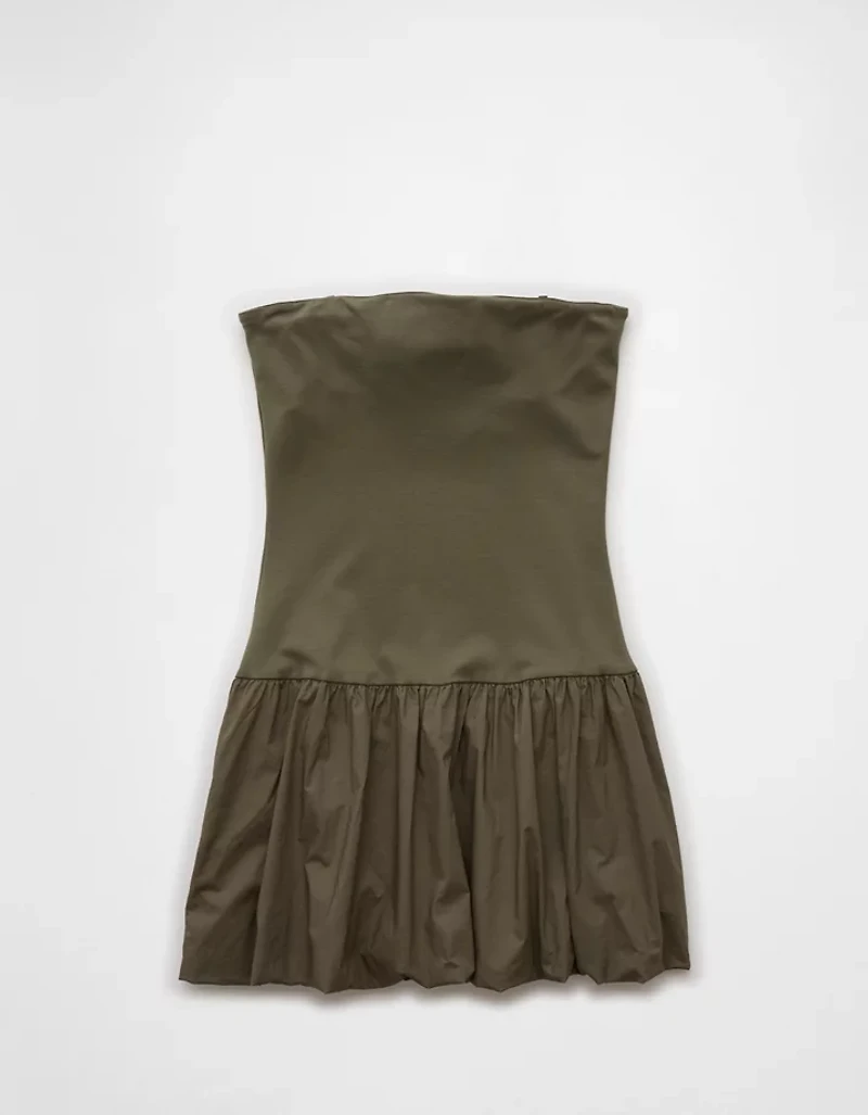 AE Strapless Drop Waist Bubble Mini Dress