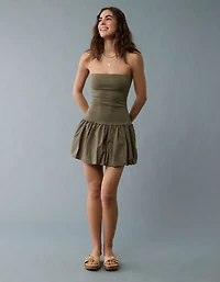 AE Strapless Drop Waist Bubble Mini Dress