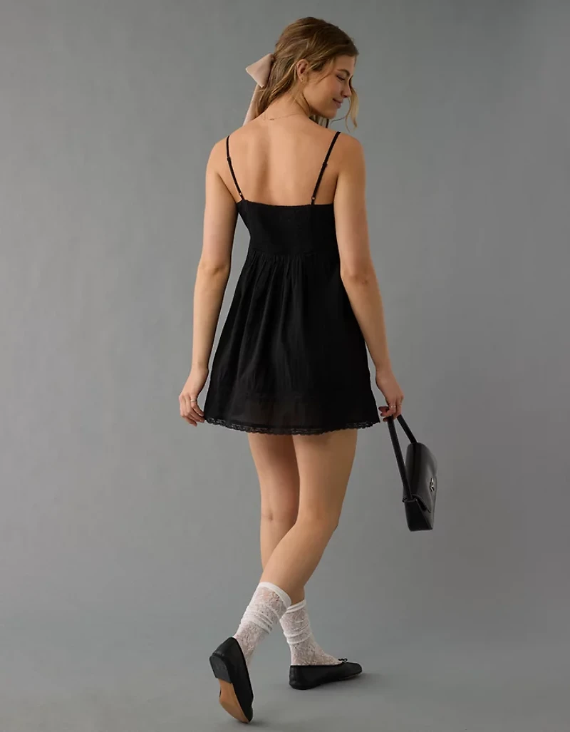 AE V-Neck Pintuck Mini Dress