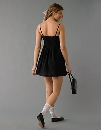 AE V-Neck Pintuck Mini Dress