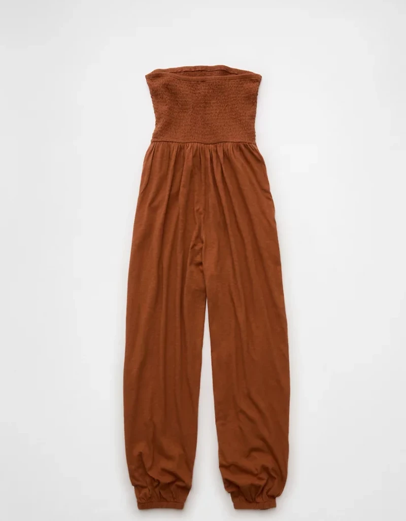 AE Sunchaser Knit Smocked Tube Jumpsuit