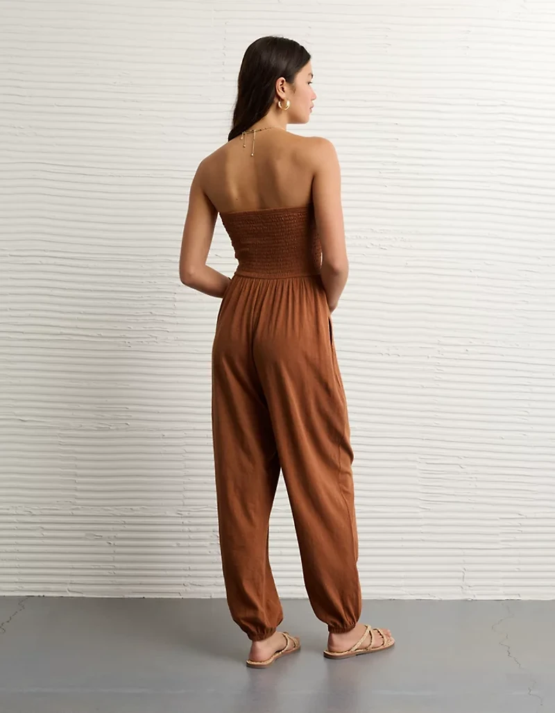 AE Sunchaser Knit Smocked Tube Jumpsuit