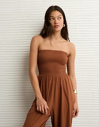 AE Sunchaser Knit Smocked Tube Jumpsuit